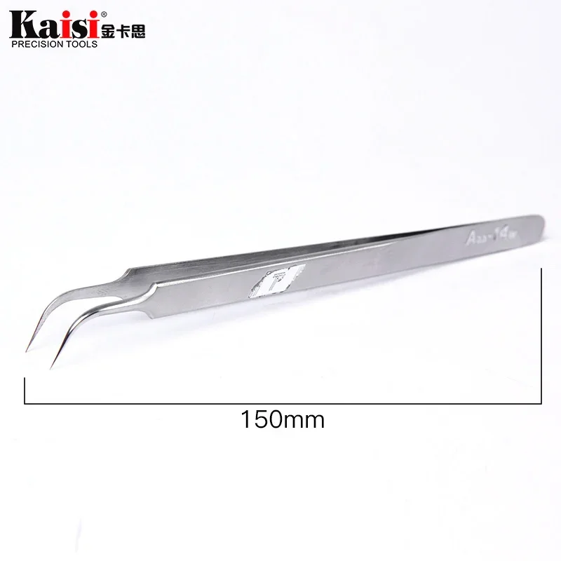 kaisi AAA-12 AAA-14 AAA-14W Tweezers Industrial Precision Maintenance Repair Curved Straight Tip Tweezer Phone Repair Tools Set