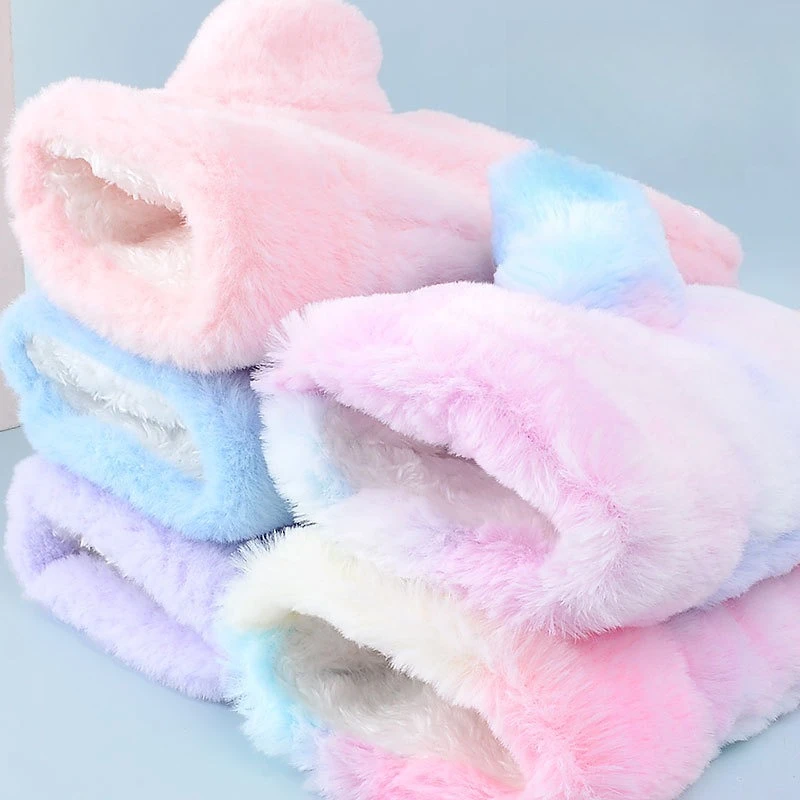 قفازات مينيسو ديزني للأطفال نصف اصبع لفصل الشتاء الدافئ للفتيات إصبع مكشوف الوجه سميكة أكياس قطيفة إصبع الفتيات الصغيرات