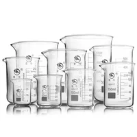 Juego de vasos de vidrio de borosilicato para laboratorio, equipo de laboratorio para experimentos químicos, todos los tamaños, 1 Juego