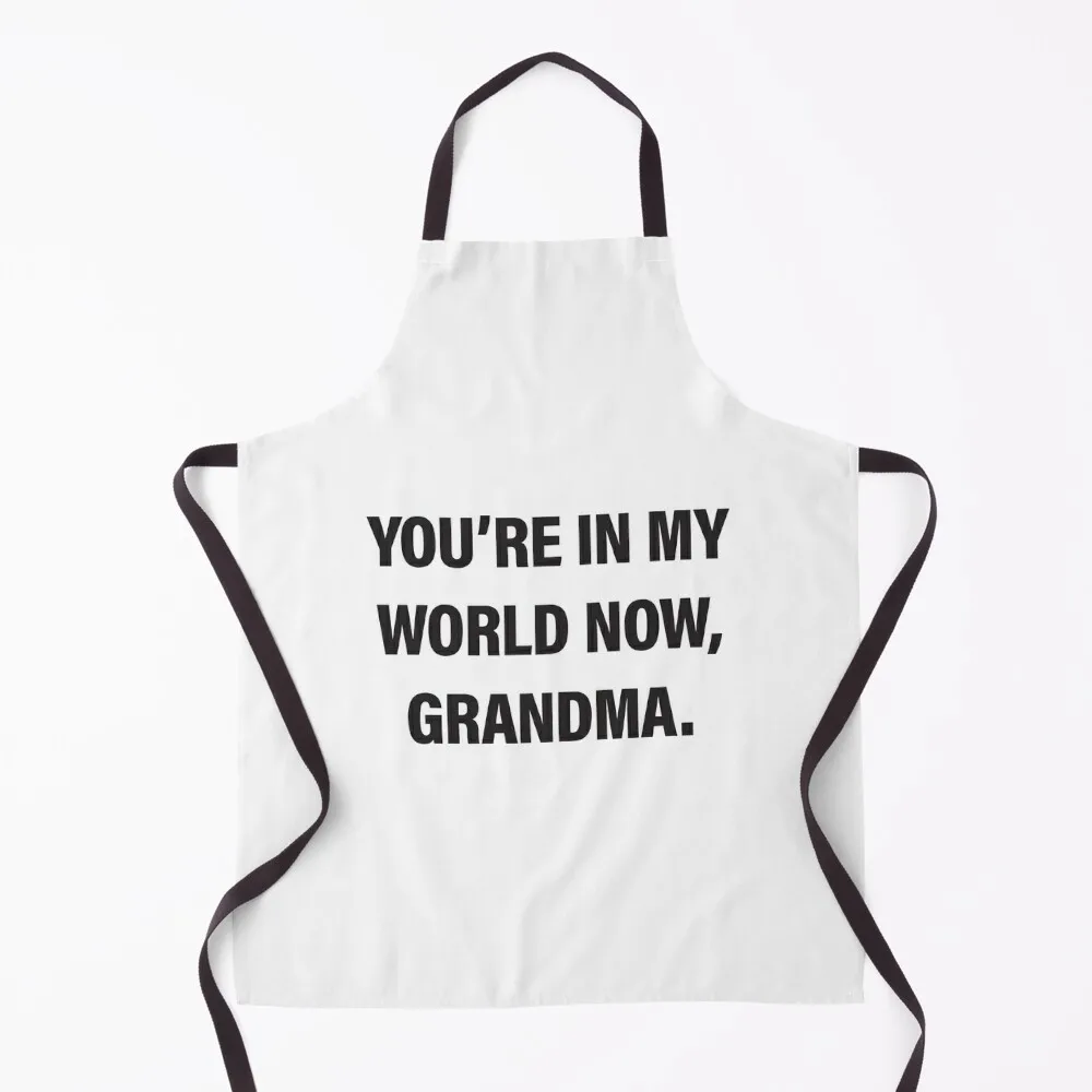 

Happy Gilmore - You're in My World Now, Grandma Apron Hairdressing Cute Kitchen Kitchen accessories Trim Cloth Apron