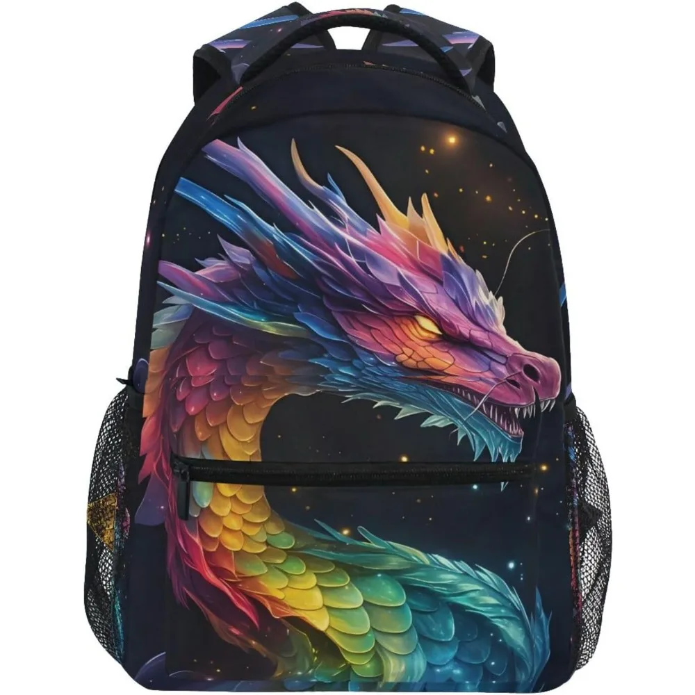 

Красочные рюкзаки Dragon Galaxy для девочек и мальчиков, сумка для начальной школы, детская сумка для книг, персонализированный дорожный рюкзак, 3-й, 4-й, 5-й