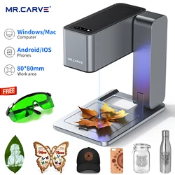 MR.CARVE C1 Fully Automatic Laser Engraving Machine Portable Foldable Wood/Paper/Leather Pattern DIY Engraving Machine