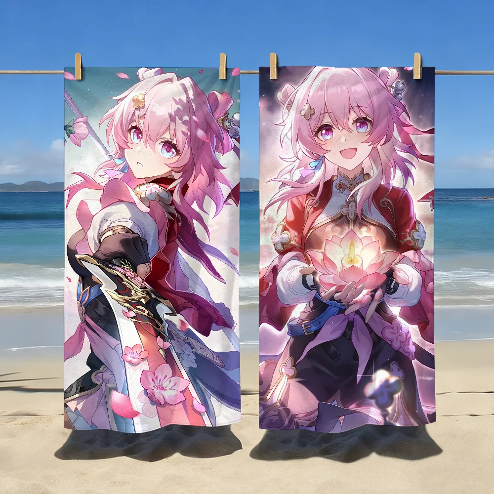Honkai Star Rail March 7th Evernight Towel For Swim Yoga Gym Quick Drying Soft and skin-friendly Beach Towels All-Season