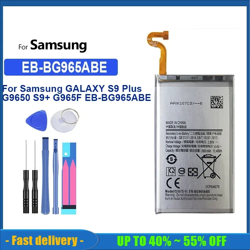 Replacement Battery For Samsung GALAXY S9 Plus S9Plus G9650 S9+ G965F EB-BG965ABE 3500mAh