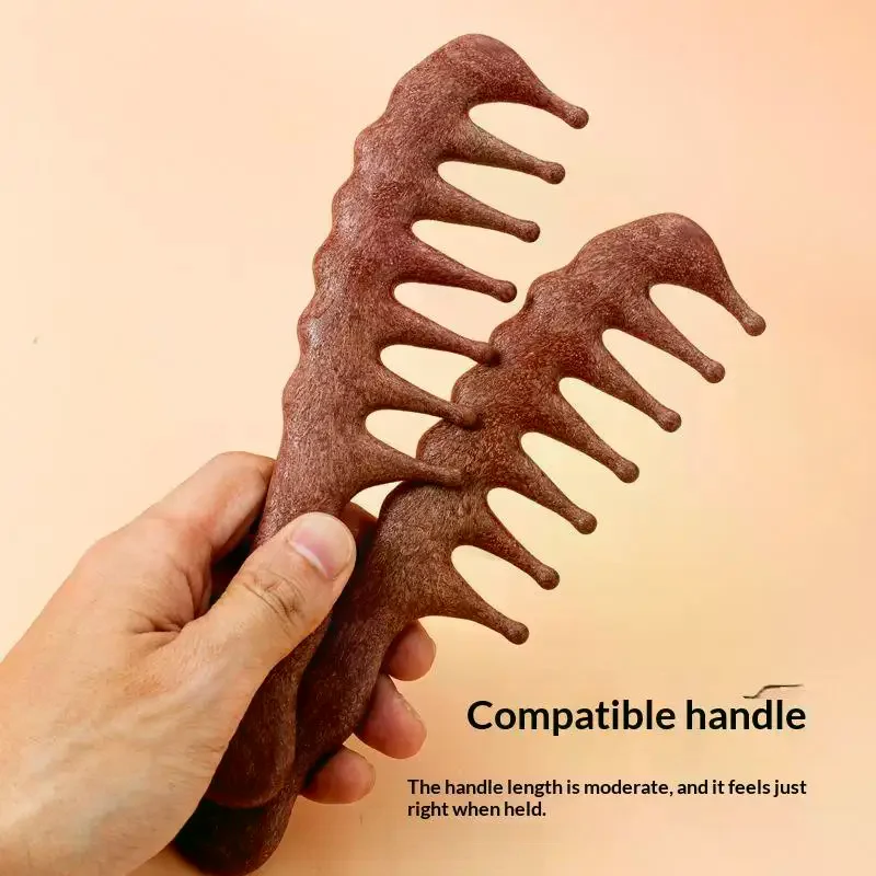 1Pcs Plastic Imitation Wood Hair Combs Massager Long Wide Tooth Detangle Comb Hair Care Household Gift