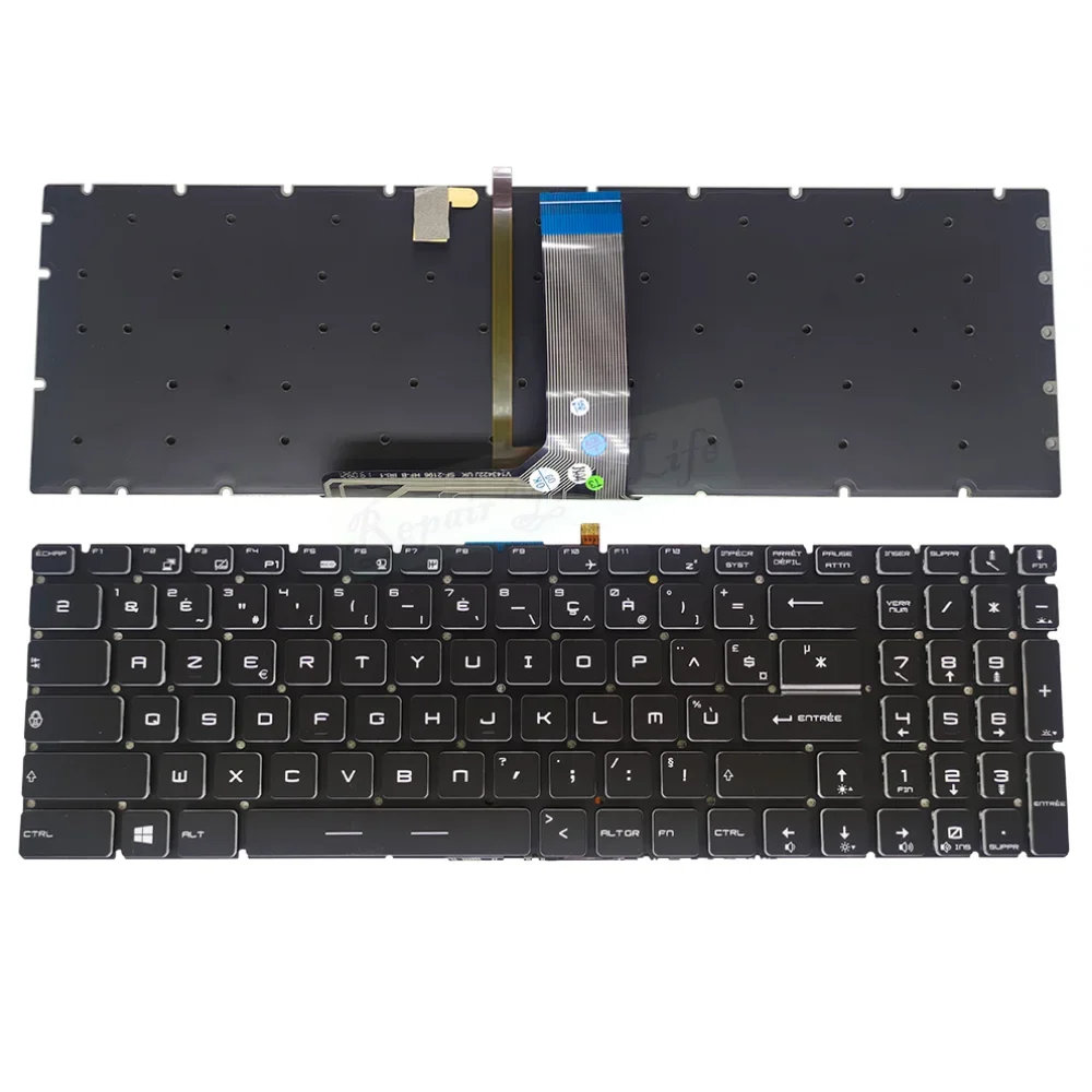 French AZERTY Italian German LA Backlit Keyboard for MSI MS-16K6 MS-16K7 MS-16P6 MS-16JA MS-16JB MS-1792 V143422GK2 V143422GK1