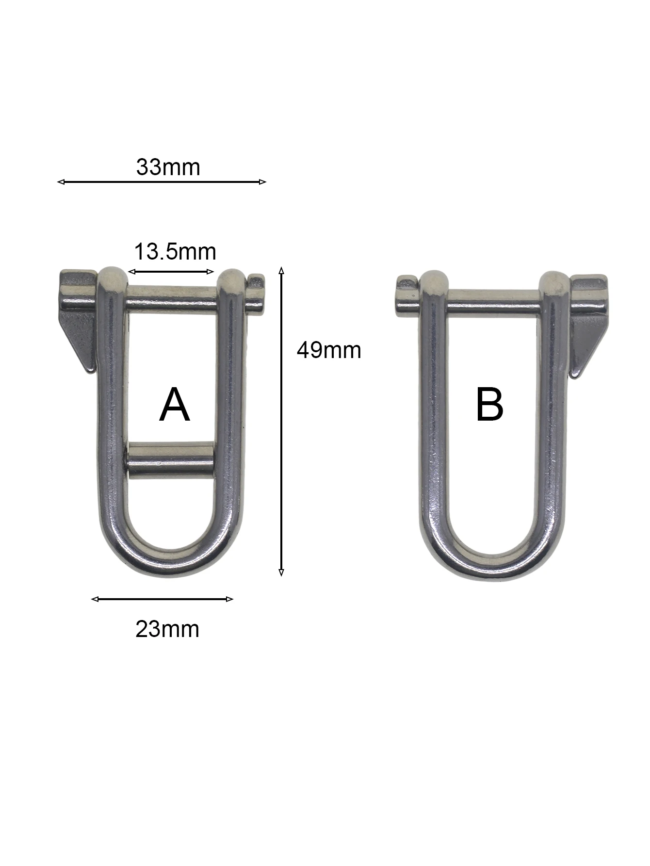 super strong  304 Stainless steel long swivel pin safety lock Shackle Joint link KeyChain surf ski boat marine DIY hardware - view 4
