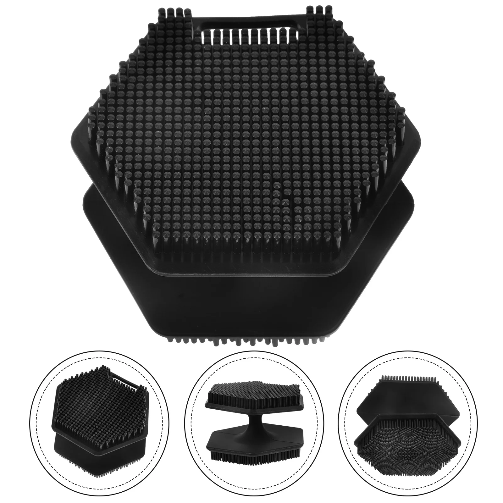 Cepillo Facial de doble cabeza, limpieza Manual de silicona, cerdas cortas, exfoliante, lavadora Facial para todo tipo de piel