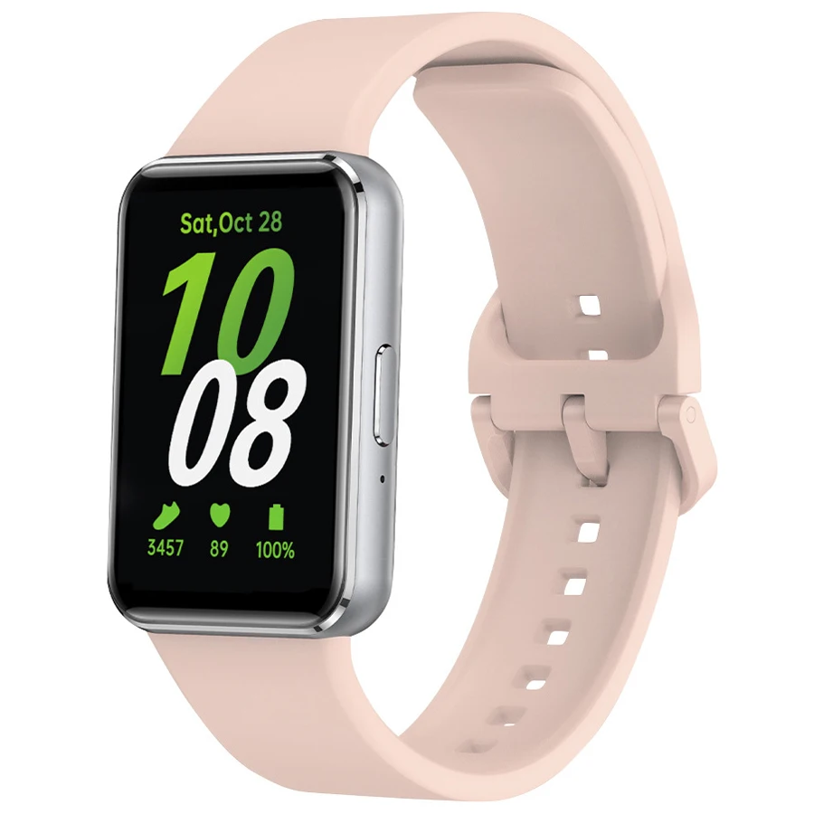 삼성 갤럭시 핏 3 밴드용 스포츠 실리콘 밴드 부드러운 고무 손목 밴드 스트랩 삼성 갤럭시 핏3 시계 밴드 액세서리