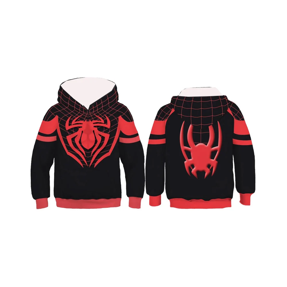 2026 جديد مارفل الرجل العنكبوت موازي الكون مايلز فينوم أنيمي ثلاثية الأبعاد مطبوعة الرجال الخريف/الشتاء موضة عادية الدافئة هوديي #1