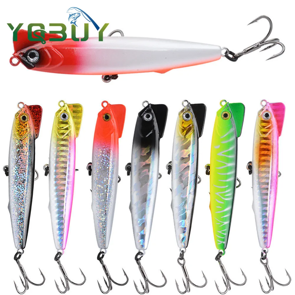 18G Fishing Lure Pencil Long Shot Rapid Sinking Fake Fish Bait Flipped Mouth Perch