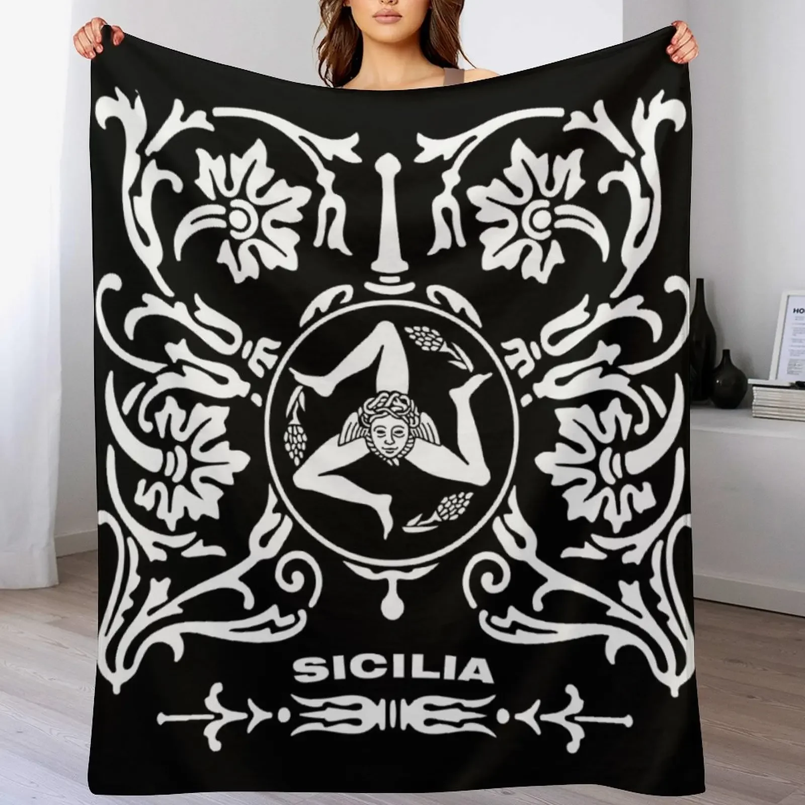 

sicilia- trinacria Throw Blanket Blankets For Baby Camping Blankets