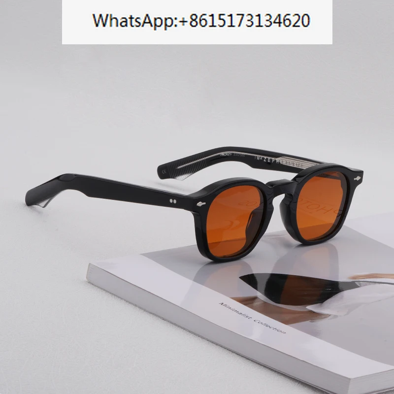 

High Quality Sunglasses For Men Vintage Square Acetate Luxury Designer Sunglasses Women JMM Sun Glasses Blue Lenses