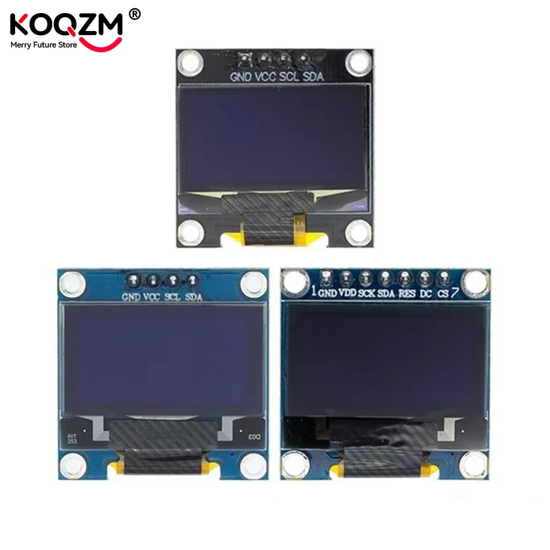 0.96 Inch OLED Display Module I2C IIC Serial White Screen 128x64 SSD1306 Driver Board Compatible With ESP32 STM32