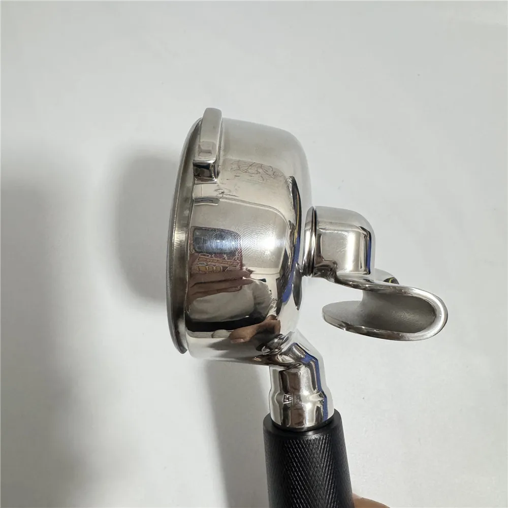 58mm Angled Ear Double Spout Portafilter for Nuova Simonelli/Oscar II/Black Eagle/White Eagle Espresso Machine with 2-Cup Basket view 4