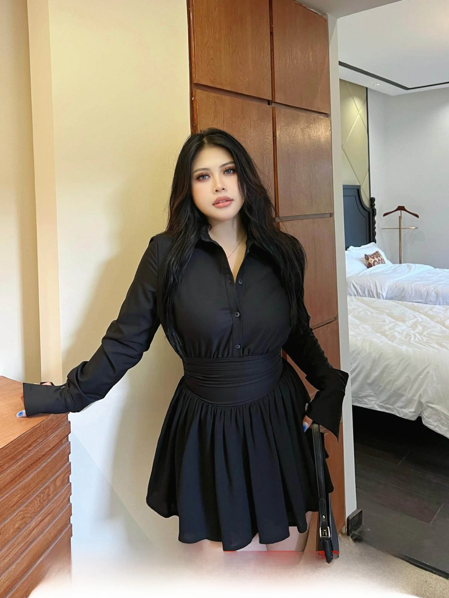 

Юбка-трапеция SOUL Denim Love Letter больших размеров с эффектом утяжки талии, длинными рукавами и высокой талией, осенняя коллекция