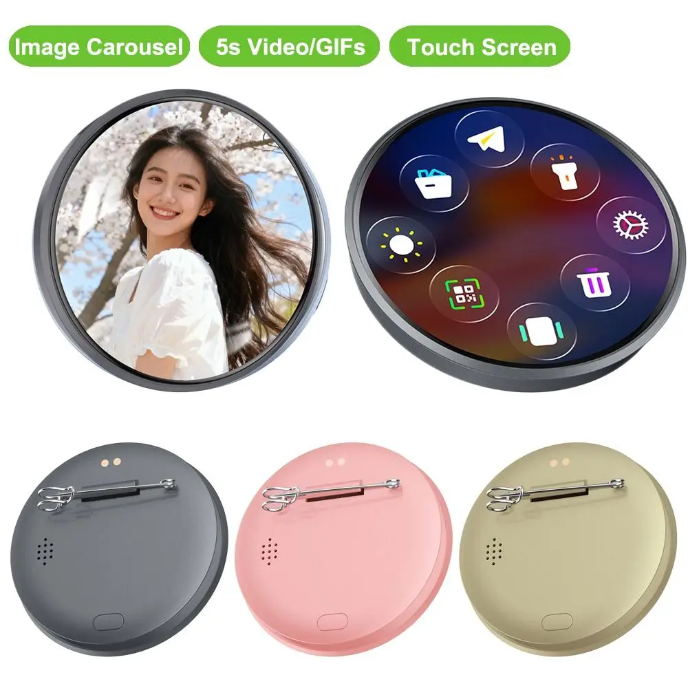 Smart Bluetooth Electronic Display Badge App Control 7 Color LED LED Badge Changing Images Two-Dimensional
