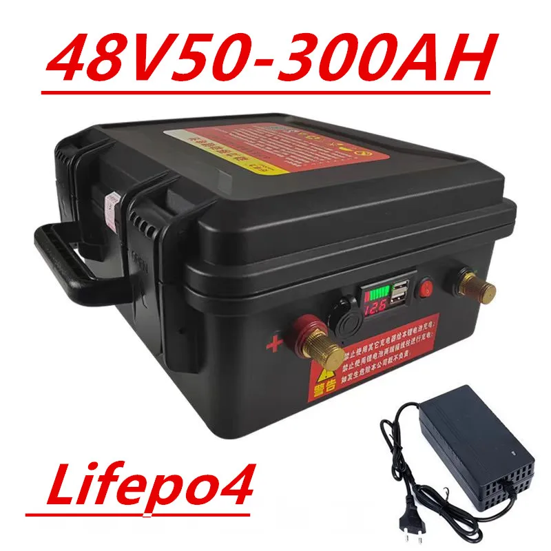 

36V48V 50Ah 100Ah 120Ah 150Ah Lifepo4 аккумулятор для троллингового двигателя лодки резервное питание + зарядное устройство 10A