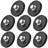 Strong Rubber Coated Magnets, Neodymium Magnets with M4 Female Thread for Working Lights, Antenna, Tractor Mirror and Tools ND43