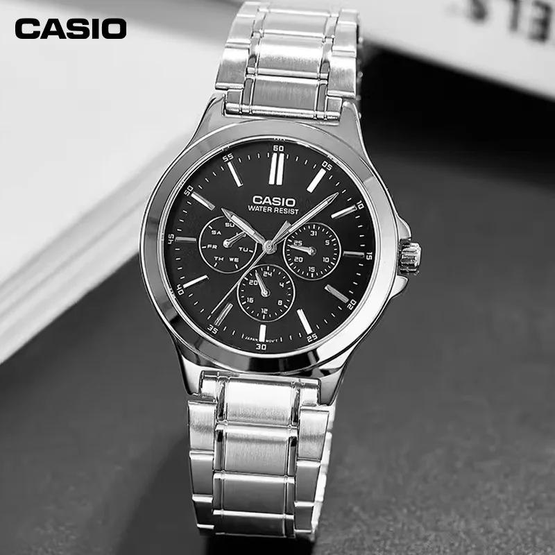 Casio MTP-V300D/V300L Men\'s Classic Three Eyes Fashion Casual Business Simple Waterproof Quartz Watch Gift Date of the Week