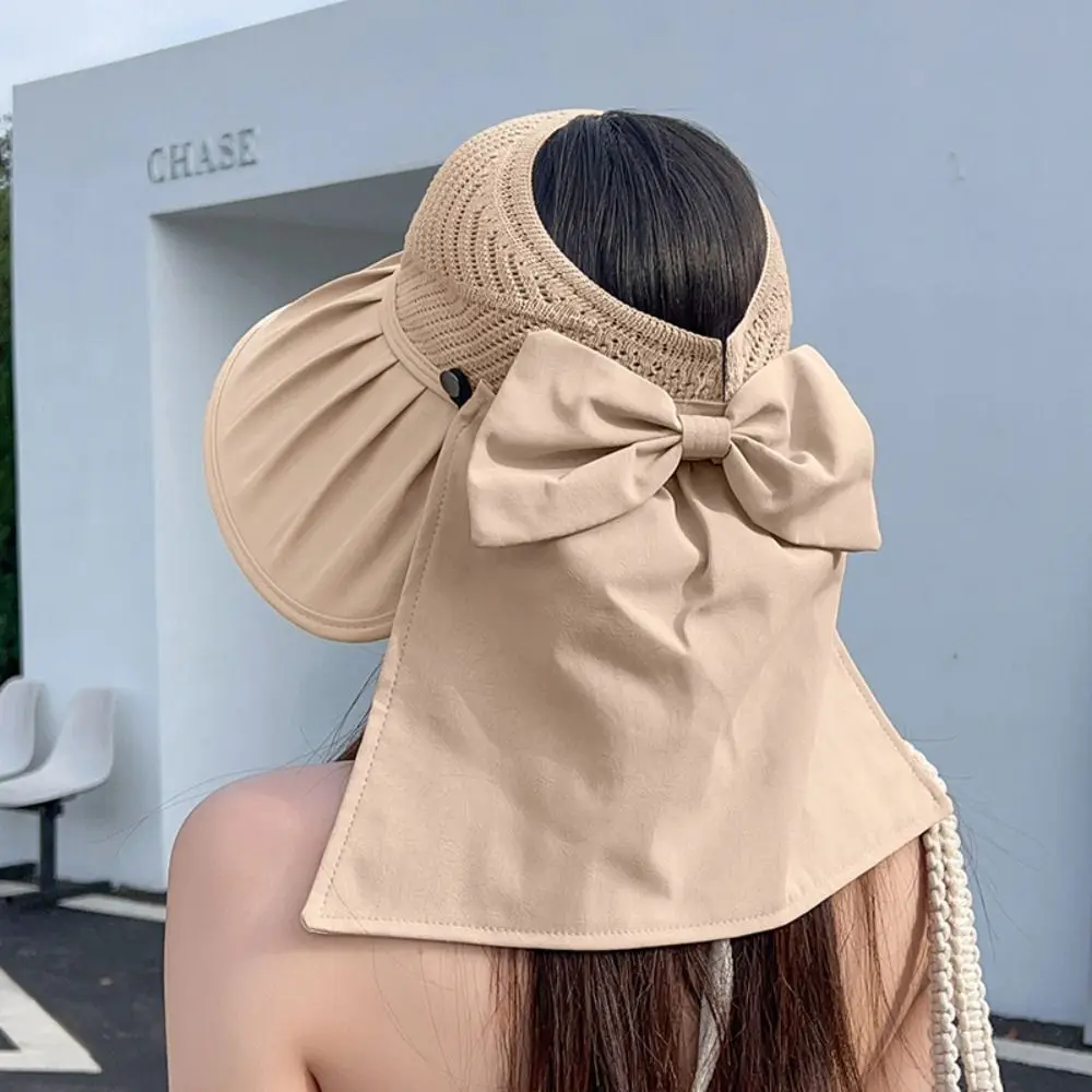 مع شال قابل للإزالة صياد قبعة واسعة حافة الأشعة فوق البنفسجية حماية الصيف قبعة الشمس فارغة أعلى عارضة في الهواء الطلق قبعة بواقٍ للشمس السفر الشاطئ