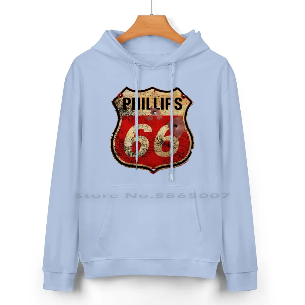 เสื้อสเวตเตอร์มีฮู้ดแขนยาวทำจากผ้าฝ้ายแท้ของ Phillips 66มี24สีป้ายโลหะเคลือบสำหรับ Gas Oli วินเทจ