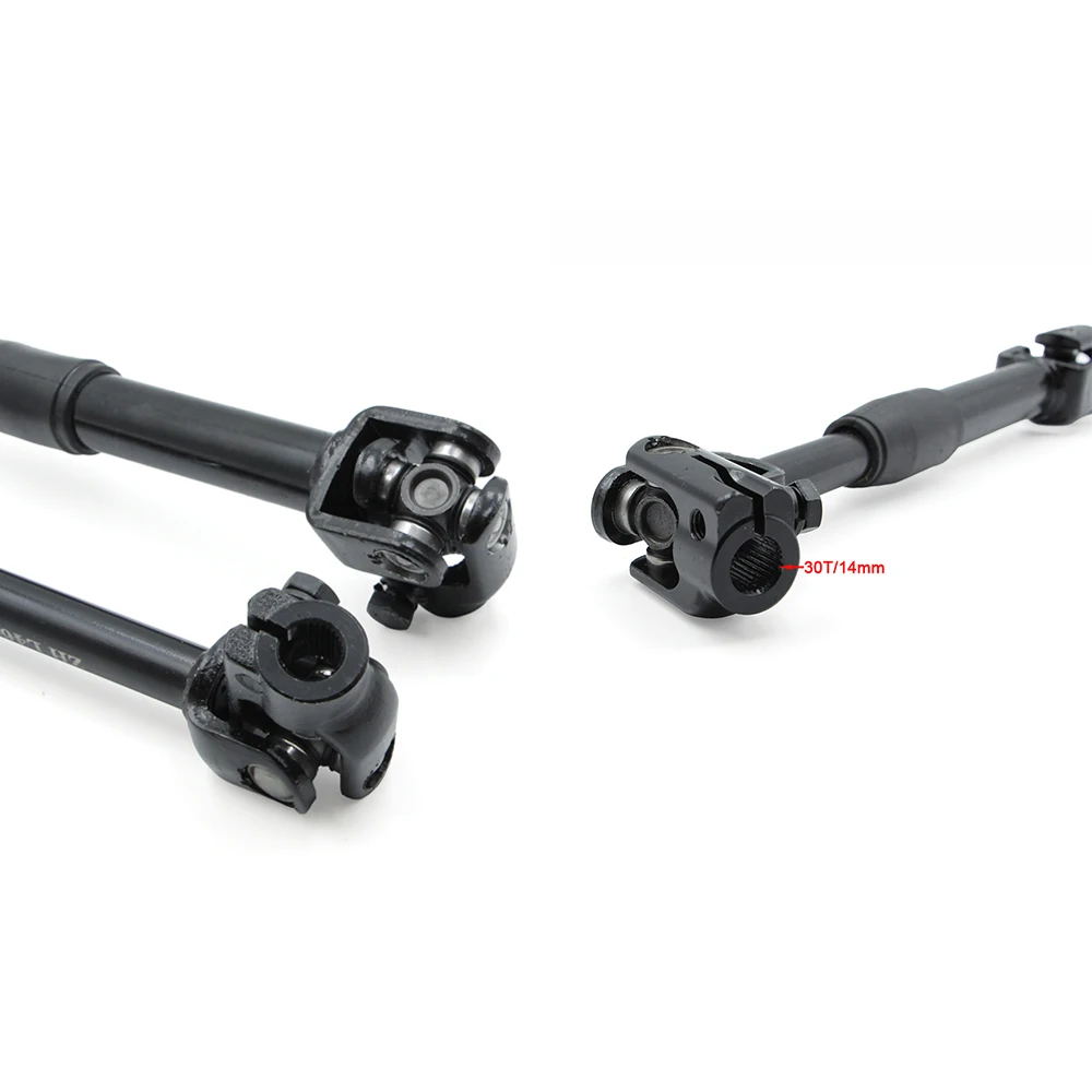 30T-14mm 290mm-740mm Adjustable Power Steering Shaft Rack Pinion Steering Knuckle U-Joint Shaft Rod for Quads UTV ATV Parts