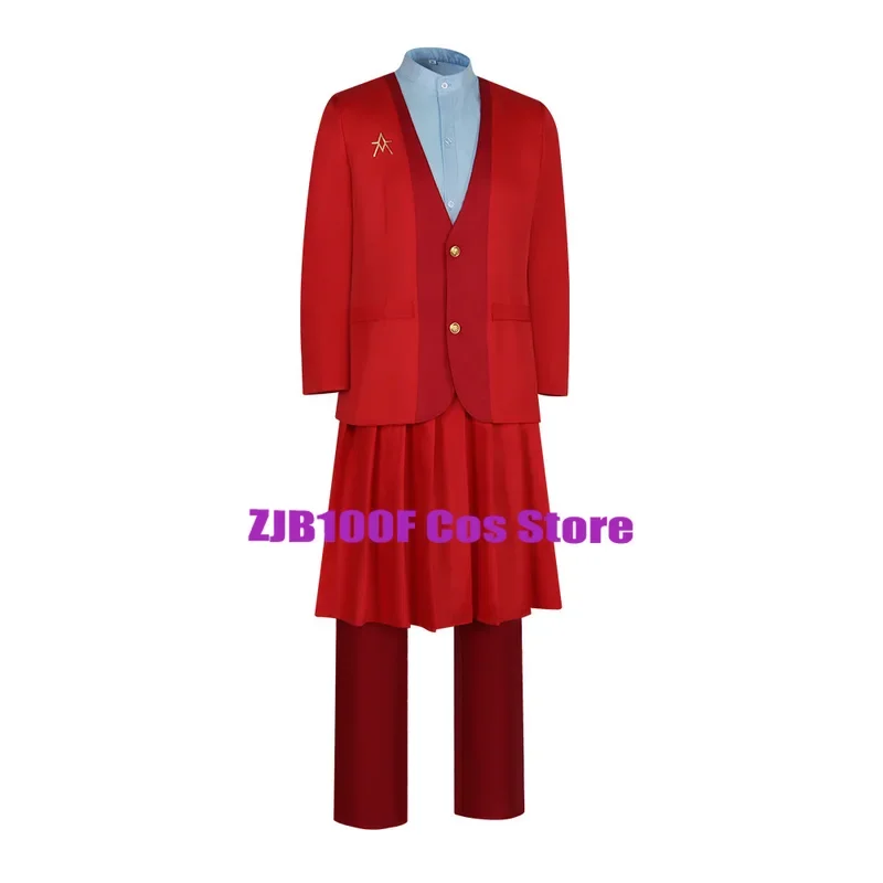 Game Cosplay Anime Hunger Coriolanus Snow Cosplay Red Uniform Jacket Pants Vest Suit Outfits Halloween Party Role Playclothing