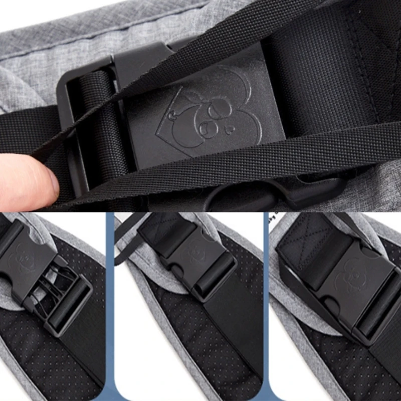 Q22d confortável infantil suporte para as alça transporte com design estampa leopardo travas segurança tecido respirável para uso diário