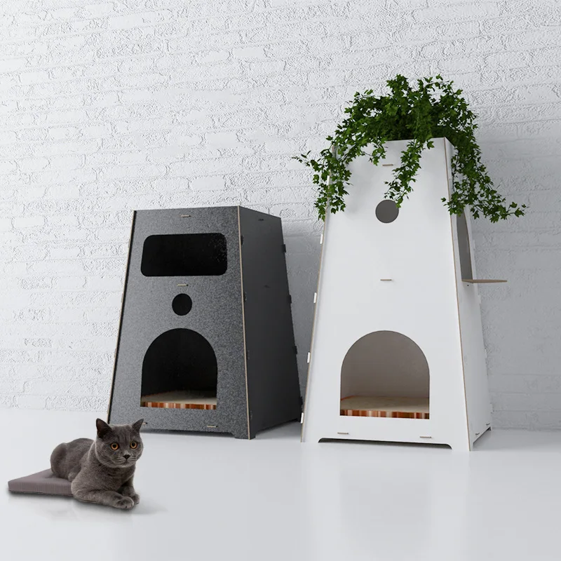 Bedside table cat kennel dog kennel bedroom home wooden splicing assembly cat small dog general villa house cat house