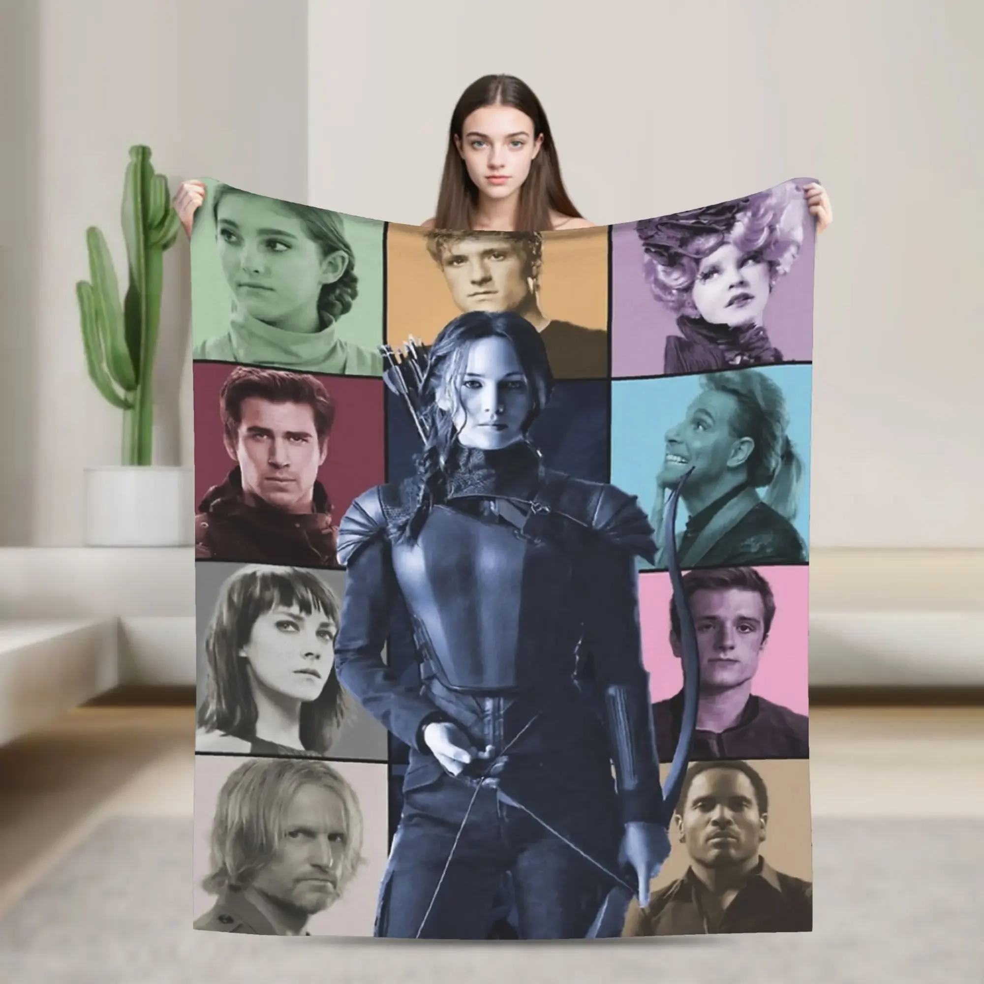 

Плед из кораллового флиса Eras Tour The Hunger Games, мягкий и теплый, для дома, кровати, использования на улице, весенне-осенний, дышащий, плюшевый плед
