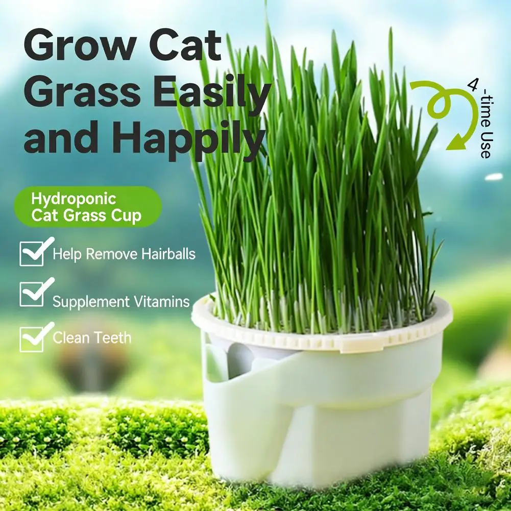 Cat Grass Planting Cup Hydroponic Soilless Cultivation Reusable Catnip Growing Container Seedling Germination Tray