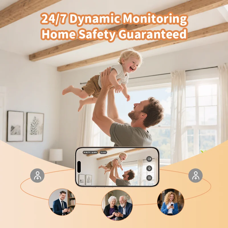 3MP Camera, Baby Monitor with Camera, Sleep Light, Feeding Reminder Function, Baby Sleep Monitor