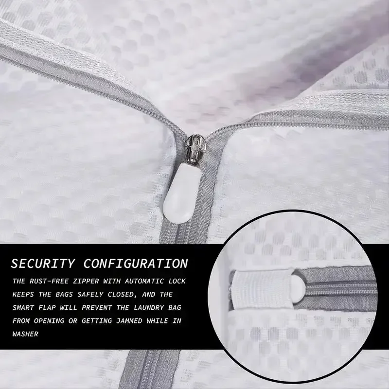 2Pcs White 40X50cm Durable Honeycomb Mesh Laundry Bags For Delicates Net Fabric Durable And Reusable Delicate Wash Bag