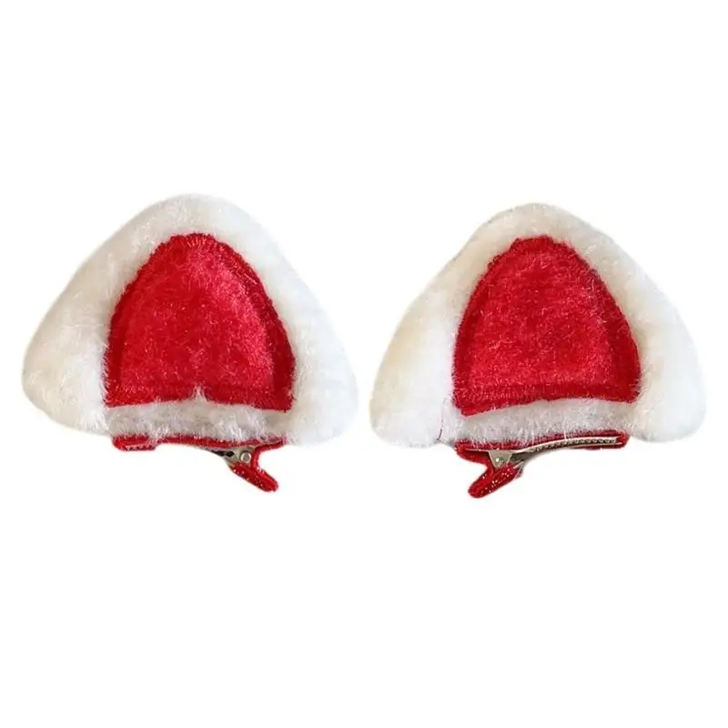 652F Enchanting Cats Ear Headband Duckbill Clip Perfect For Festival Occasion Soft Cotton And Practical Plastic Hair Ornament