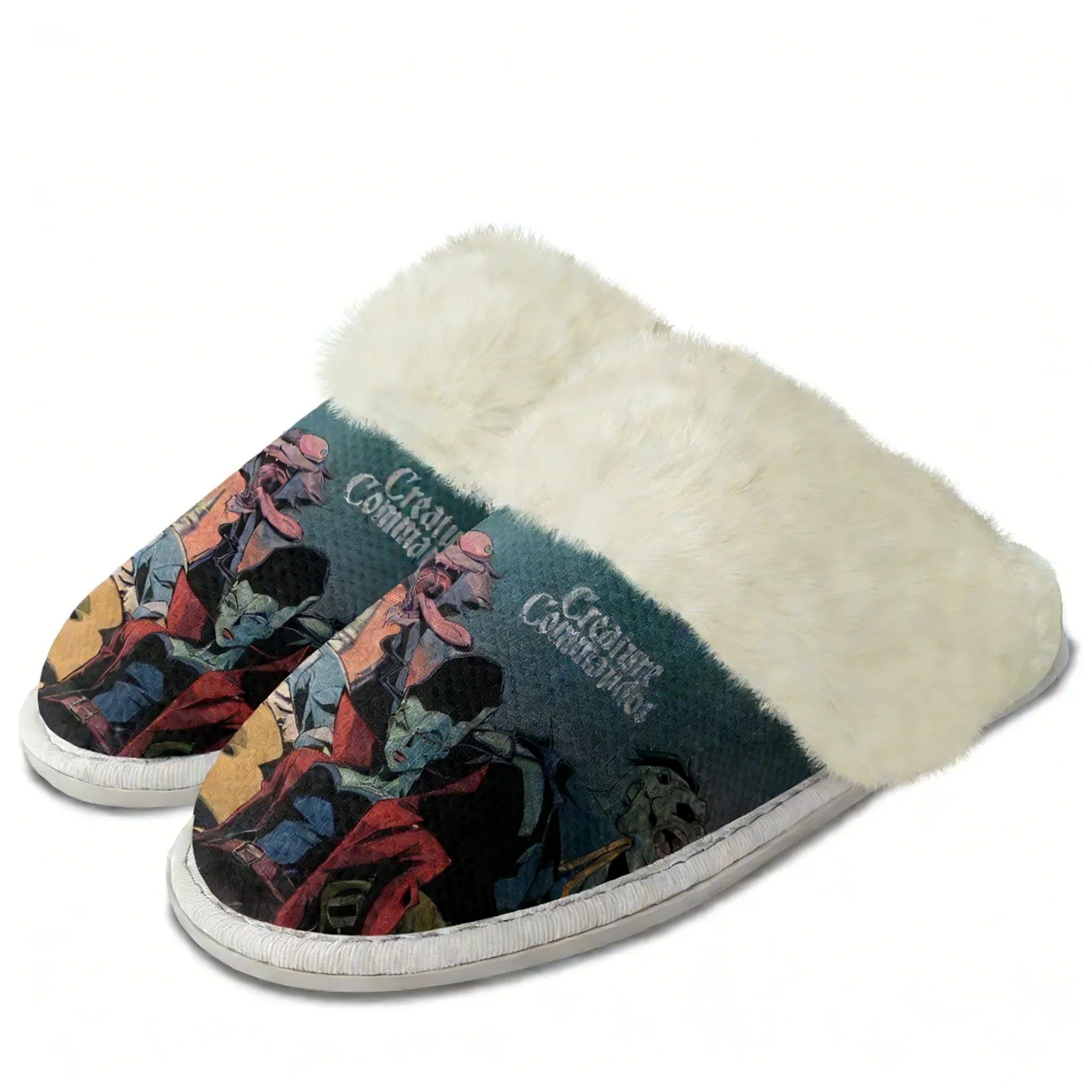 

Теплые домашние тапочки Creature Commandos Plush Edge для мужчин и женщин, легкие хлопковые термо-тапочки для спальни, индивидуальные тапочки