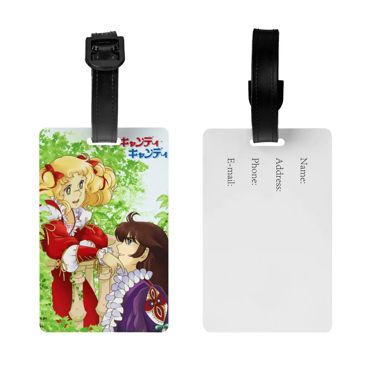 Custom Candy Candy Luggage Tags for Suitcases Funny Anime Manga Cartoon Girl Baggage Tags Privacy Cover Name ID Card