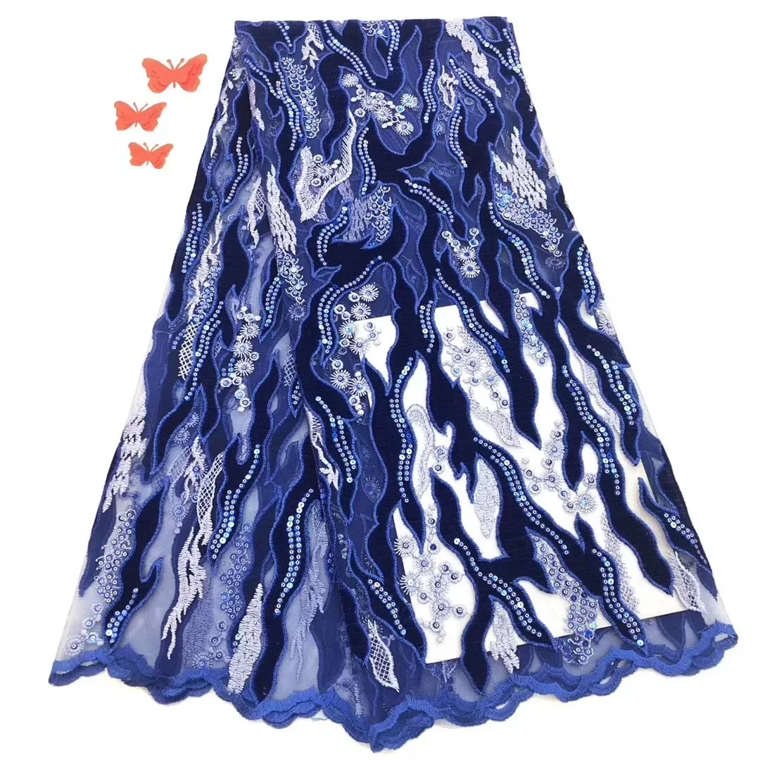 

2019 laatste Afrikaanse Franse netto kant stof hoge kwaliteit Pailletten geborduurde kant voor trouwjurk Nigeriaanse stoffen