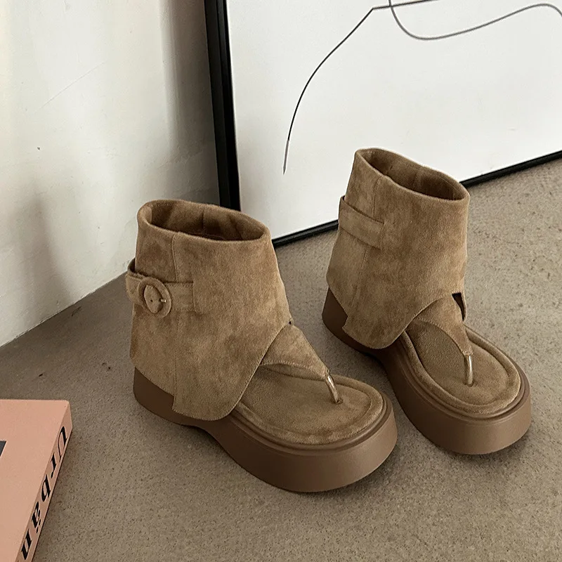 Designer Summer Gladiator Sandals Women Mid Calf Boots Street Hollow Out Shoes Ladies Causal Thick Bottom Sandalias Booties