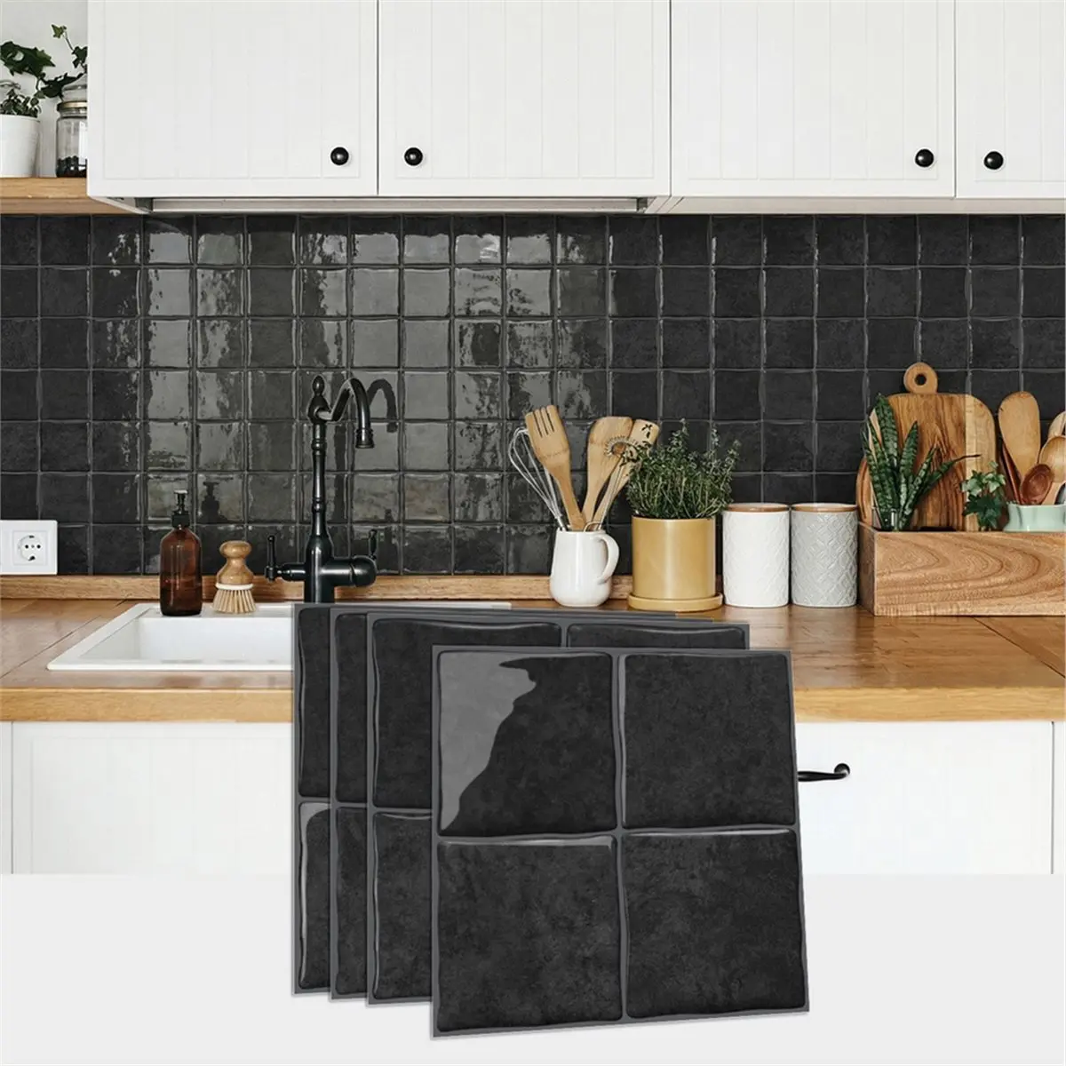 PROMOTION~ Self-Adhesive Tile Stickers for Kitchen and Bathroom Backsplash Decoration