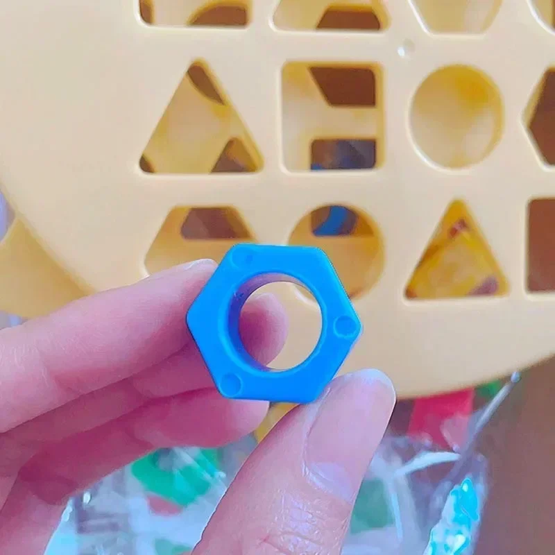 Montessori Schattige Beer Kinderen Geometrische Vorm Kleuraanpassing Puzzel Educatief Speelgoed Kinderen Interactieve Battle Games