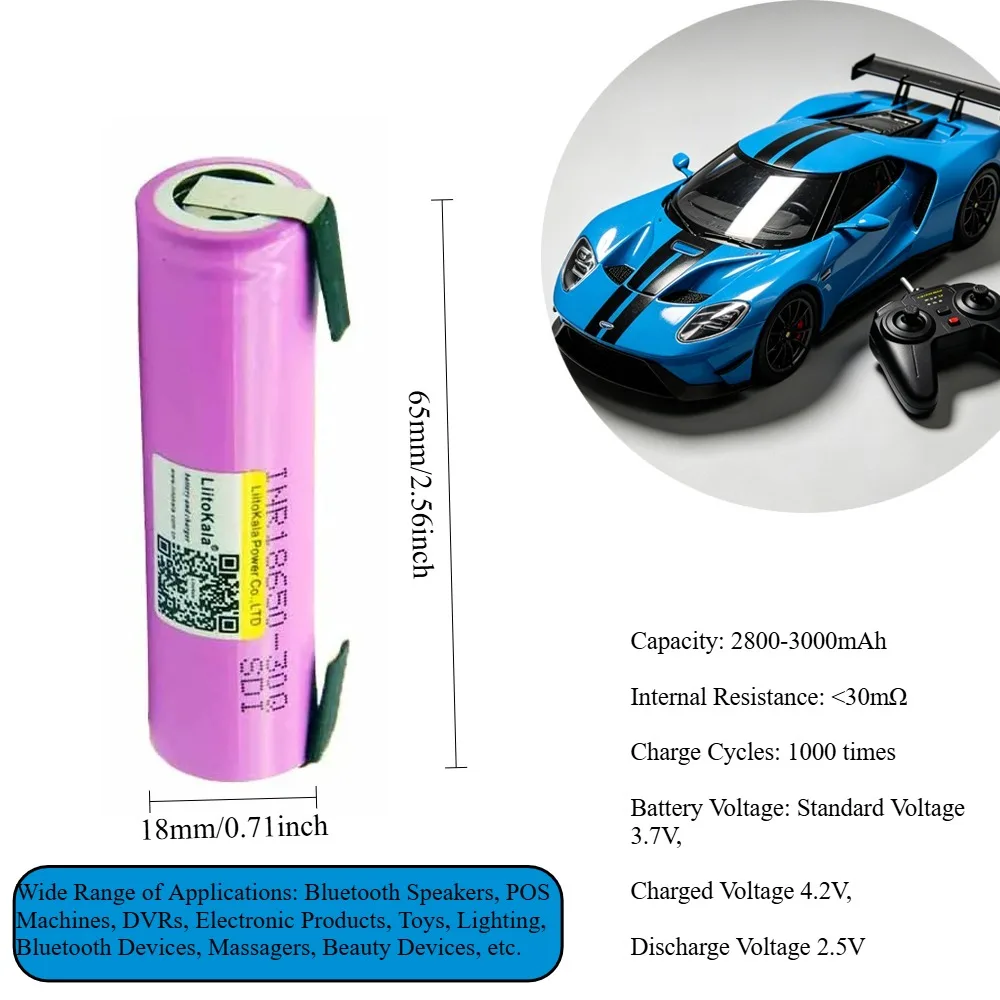 Liitokala 30Q 3000mAh 18650 Akumulator o Wysokiej Mocy Rozładowania, Duży Prąd Rozładowania 30A + DIY Nicke ​ ​ ​ ​ ​ ​ ​ — zdjęcie produktu 5