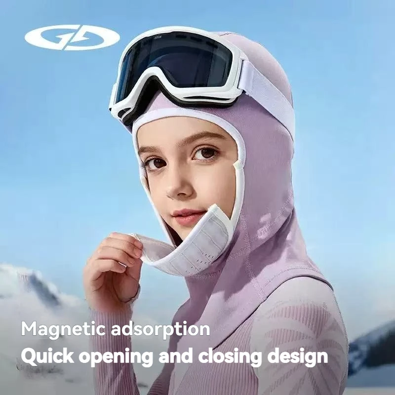 

New Magnetic Ski Balaclava for Kids,Windproof Cold Weather Face Mask for Boys&Girls,Winter Warm Hood for Outdoor Riding Cycling