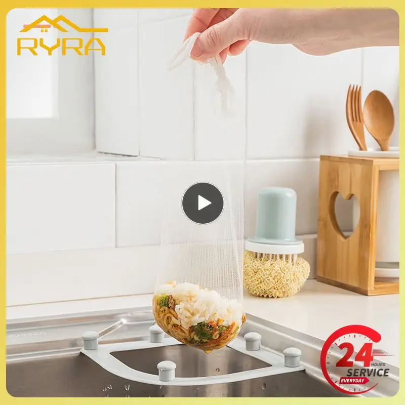 Hanging Net Filter Bag Multi-Purpose Triangle Drainage Rack Drain Basket Kitchen Sink Filter Leftovers Soup Food Residue Drainer