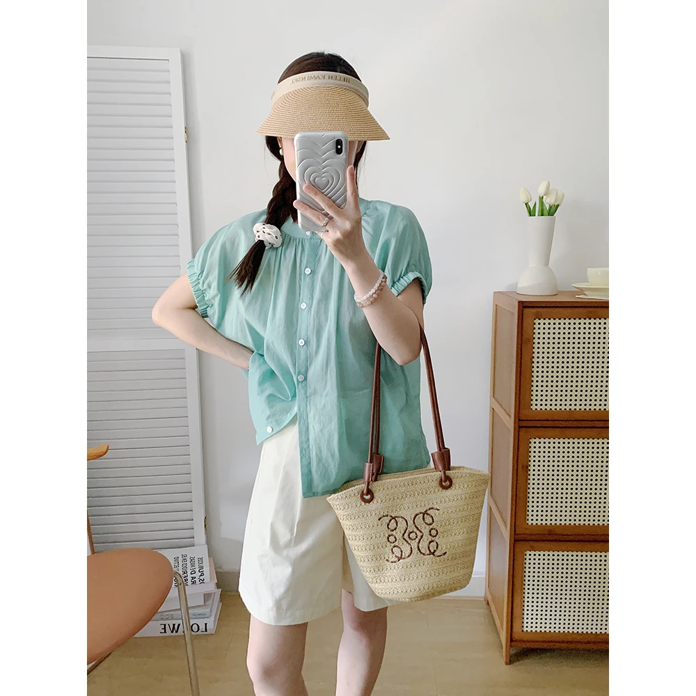 

Женская футболка Mint een UVPU Top AJ из других материалов, 00% модная, повседневная, удобная, подходит для различных случаев