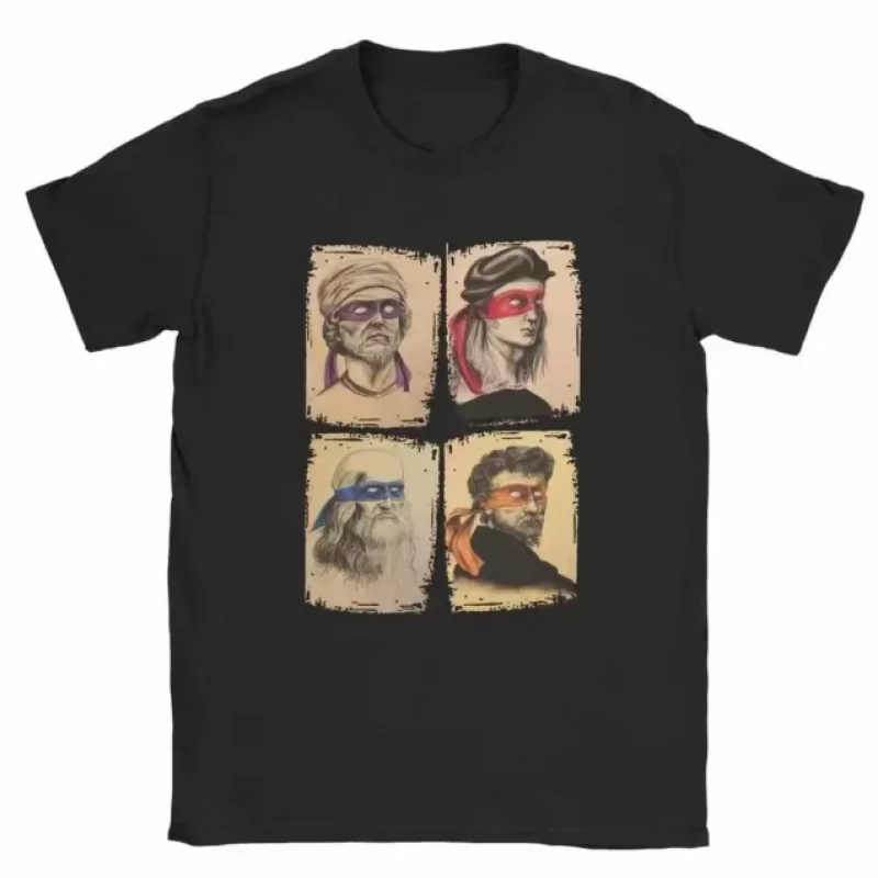 T-shirt décontracté pour homme en coton 100% pour l'été, motif d'arbre de coco imprimé, col rond, manches courtes, haut tendance