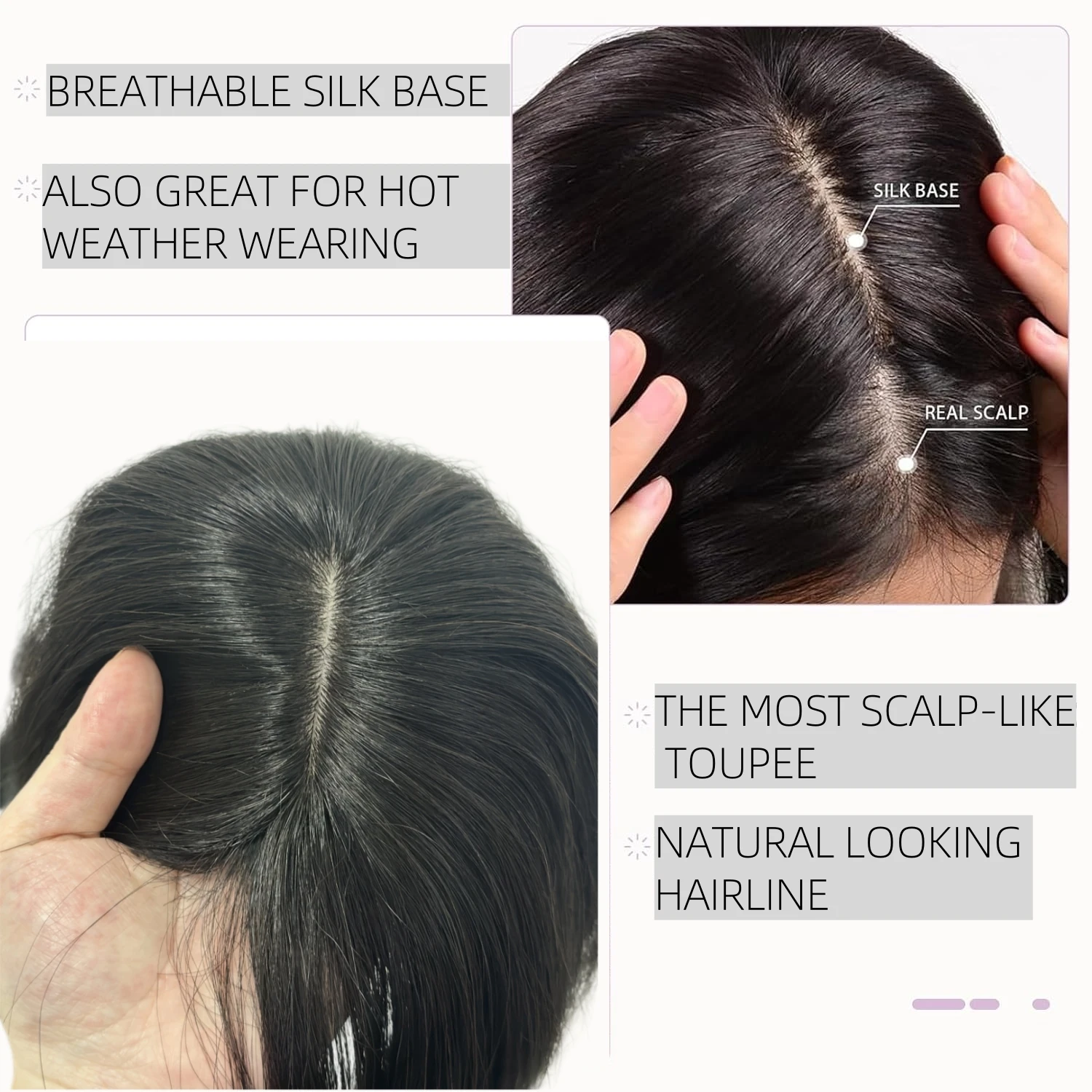 Toppers di veri capelli umani per donne Clip su frangia Pezzi di capelli con frangia Capelli lisci brasiliani Frangia falsa per la perdita di capelli