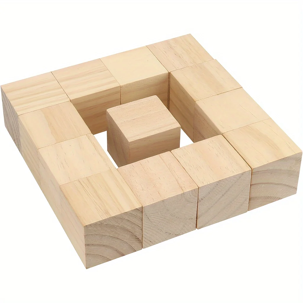 20 قطعة/10 قطعة/5 قطعة/1 قطعة مكعبات خشبية 2 بوصة كتل خشبية-رائعة لصنع الحرف اليدوية #3