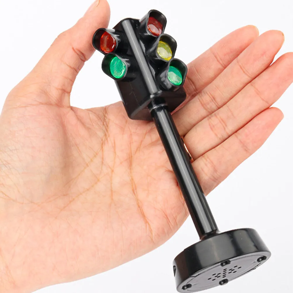 

7Pcs Traffic Signal Lights Realistic Design Kids Educational Role Play Traffic Signs Road Models Crosswalk Light Signal Toys