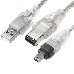 1394 Firewire USB To 4p USB To 1394 Data Cable IEEE 1394 Connection Cable Camera DV Acquisition Card